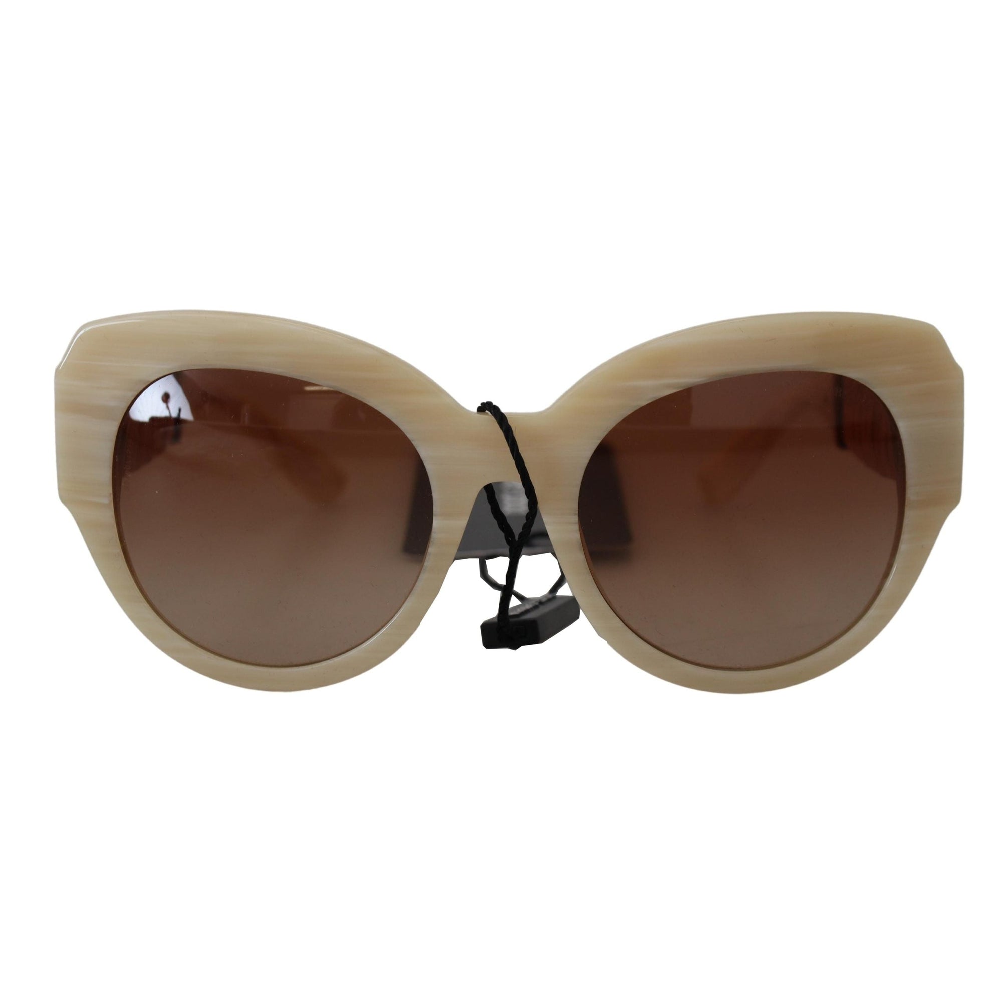 Dolce &amp; Gabbana Beige Chic Acetate Women&#39;s Sunglasses