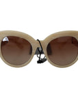 Dolce & Gabbana Beige Chic Acetate Women's Sunglasses