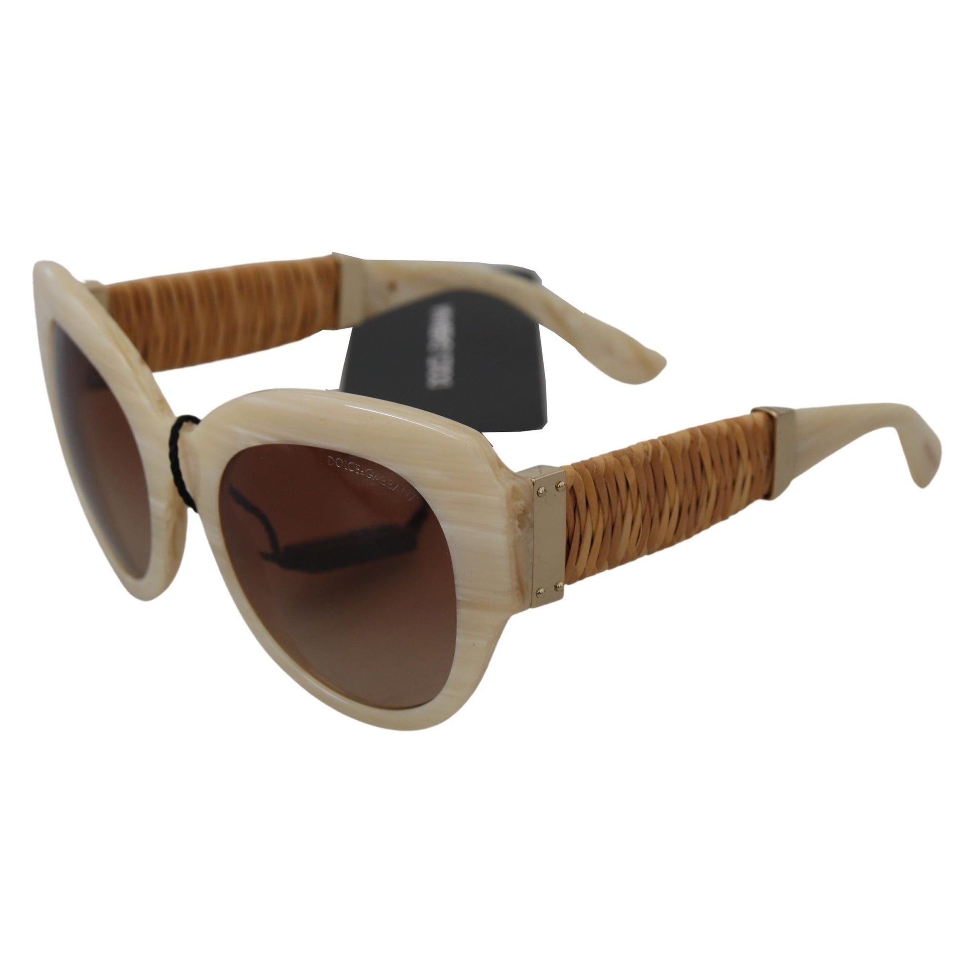 Dolce &amp; Gabbana Beige Chic Acetate Women&#39;s Sunglasses