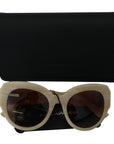 Dolce & Gabbana Beige Chic Acetate Women's Sunglasses