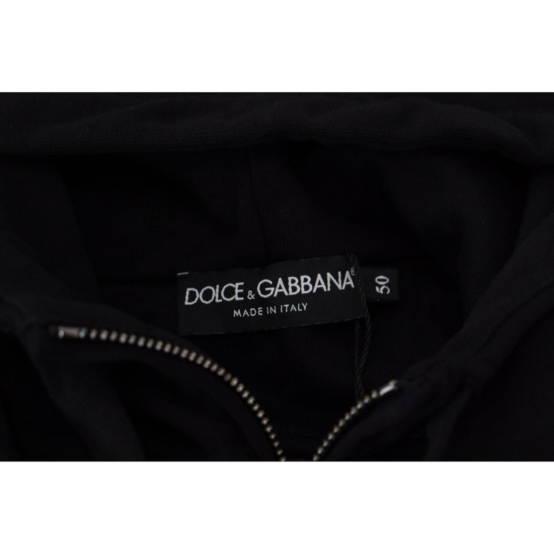 Dolce & Gabbana Sleek Black Hooded Bomber Jacket