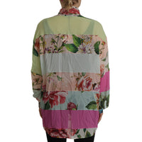 Dolce & Gabbana Elegant Floral Patchwork Silk Blouse