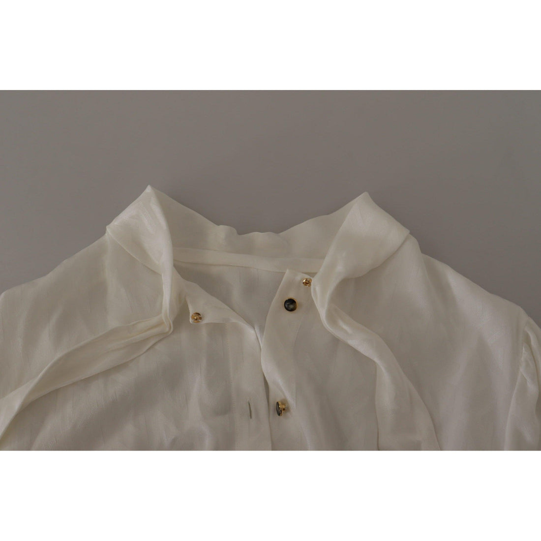 Dolce & Gabbana Elegant Silk Ascot Collar Blouse