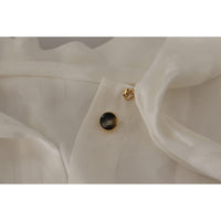 Dolce & Gabbana Elegant Silk Ascot Collar Blouse