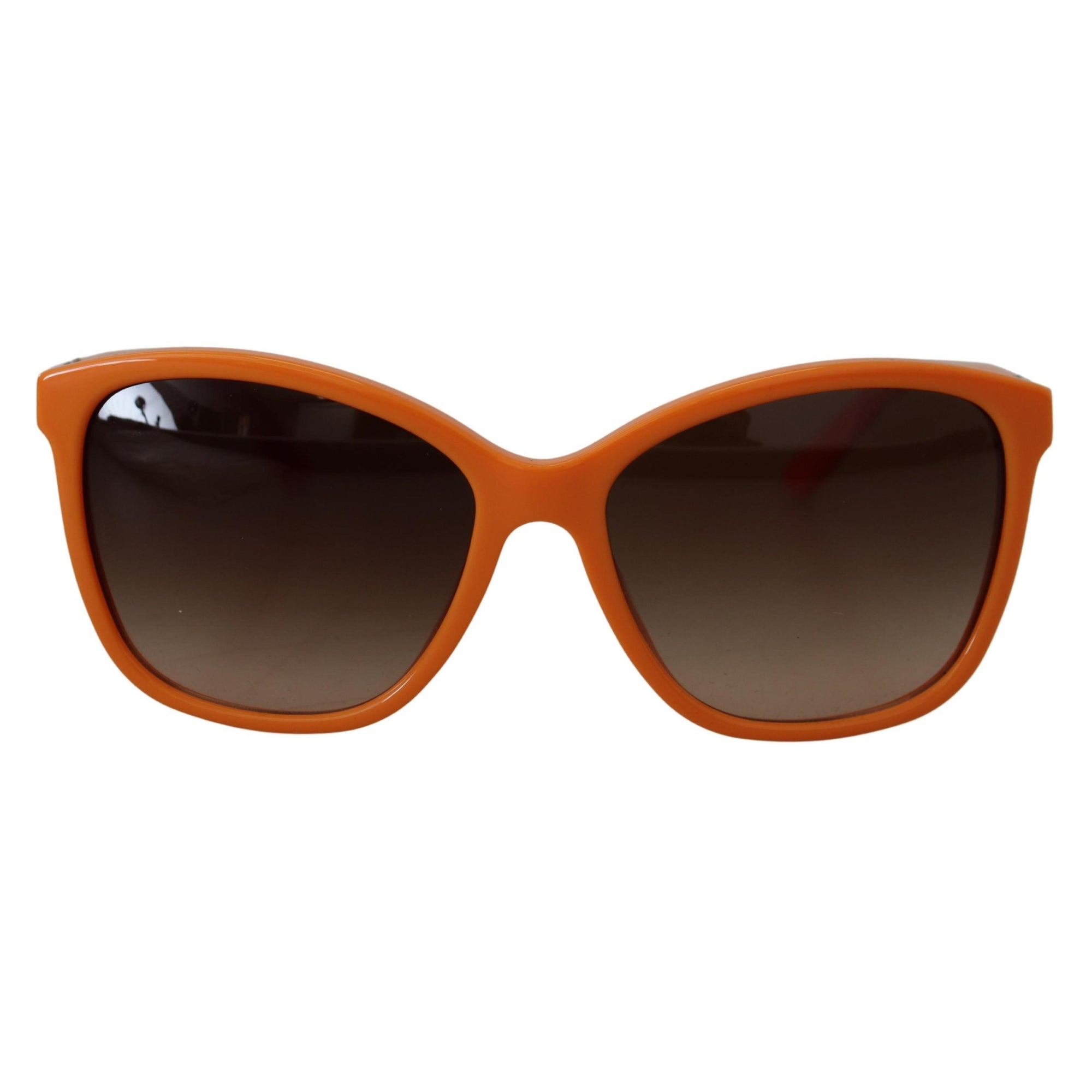 Dolce &amp; Gabbana Chic Orange Round Sunglasses for Women