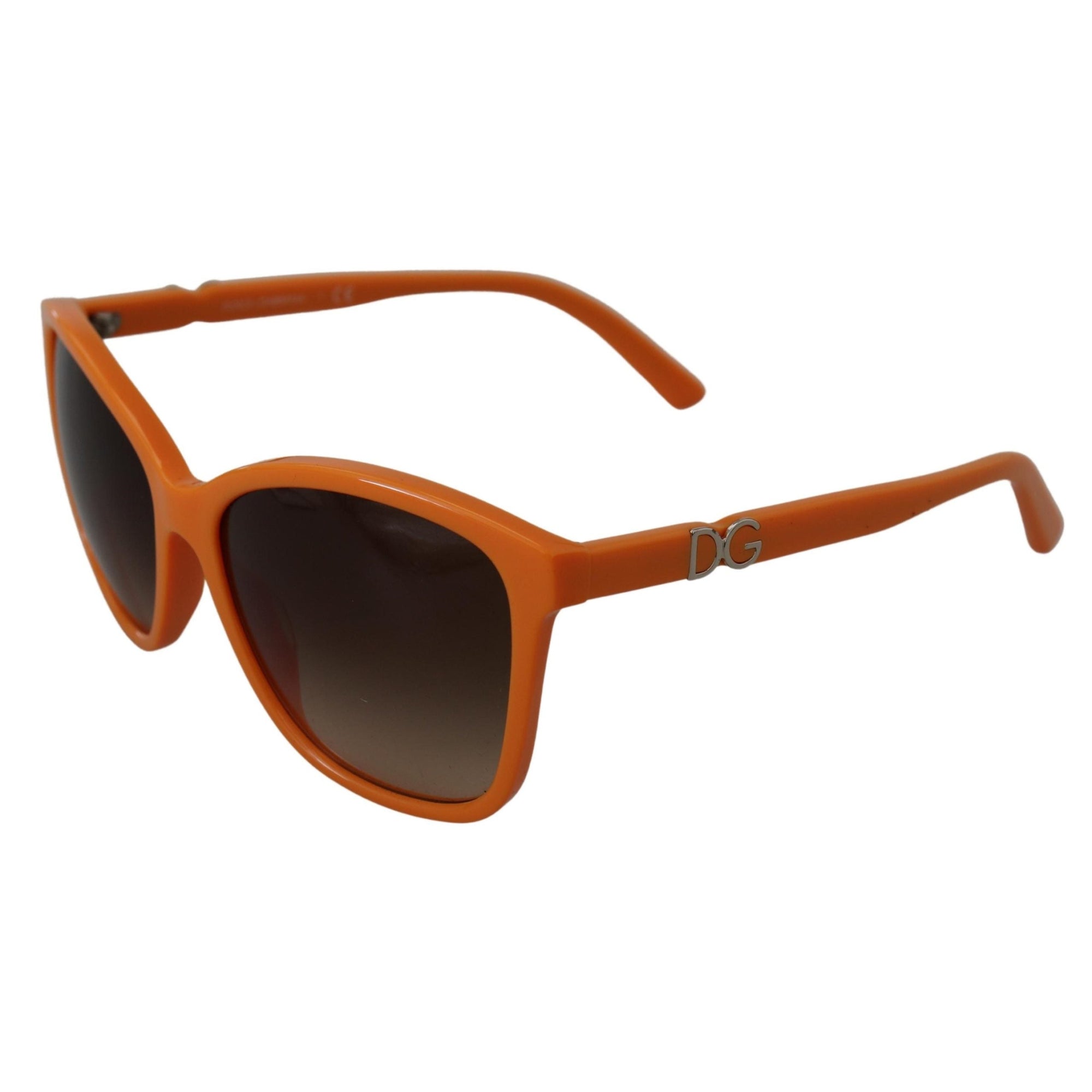 Dolce &amp; Gabbana Chic Orange Round Sunglasses for Women