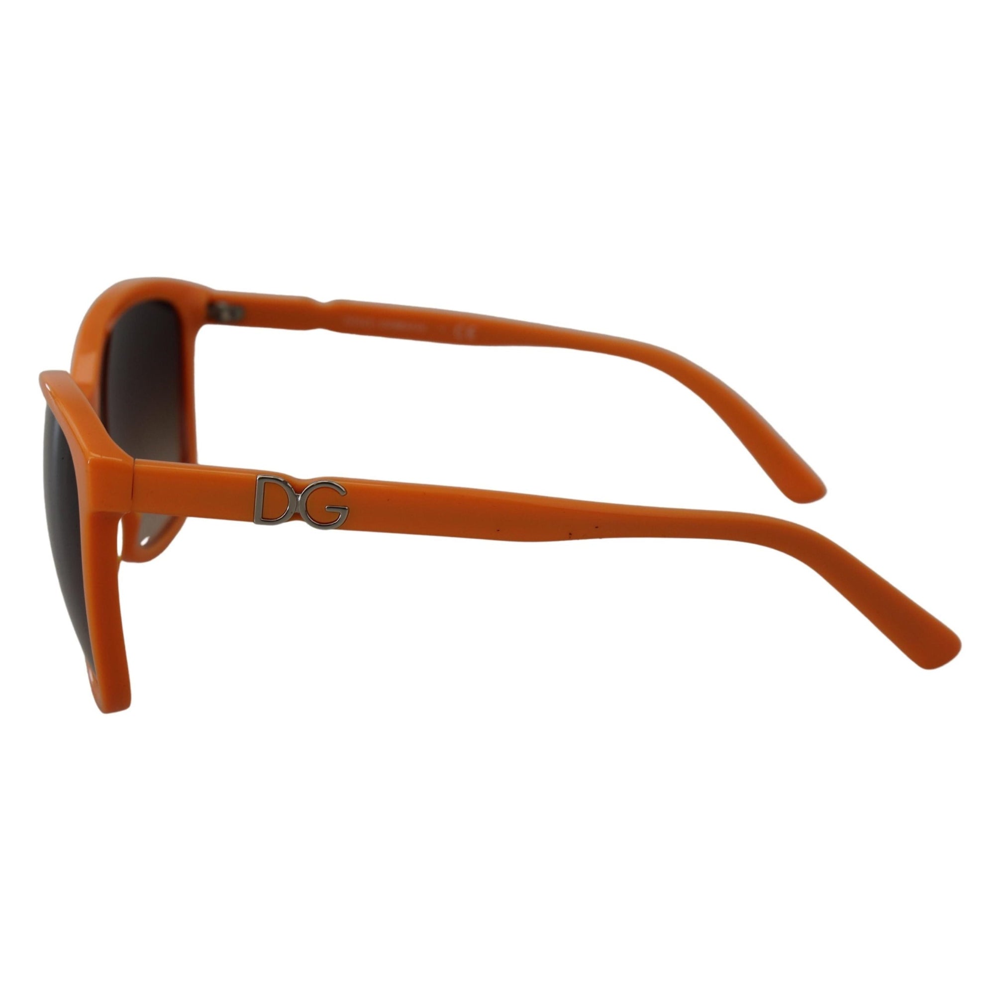 Dolce &amp; Gabbana Chic Orange Round Sunglasses for Women