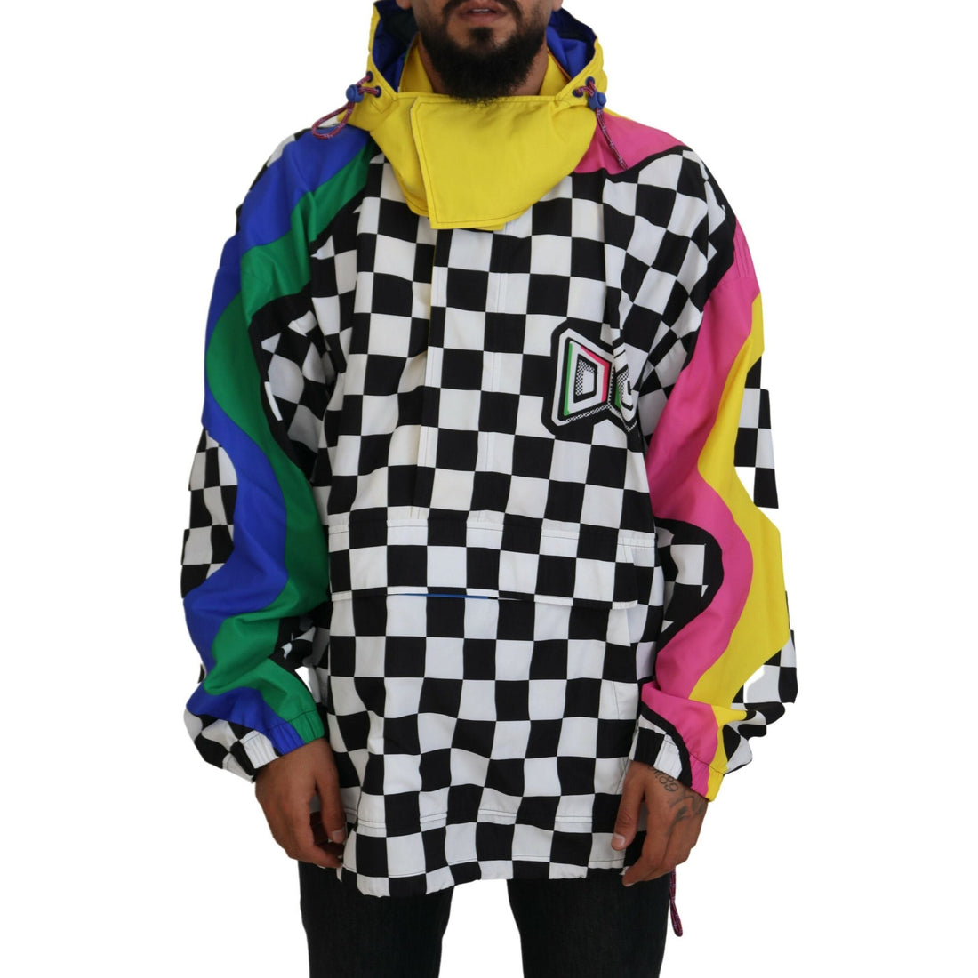 Dolce & Gabbana Multicolor Velcro Hooded Jacket