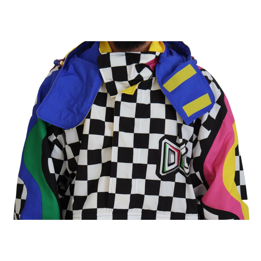 Dolce & Gabbana Multicolor Velcro Hooded Jacket