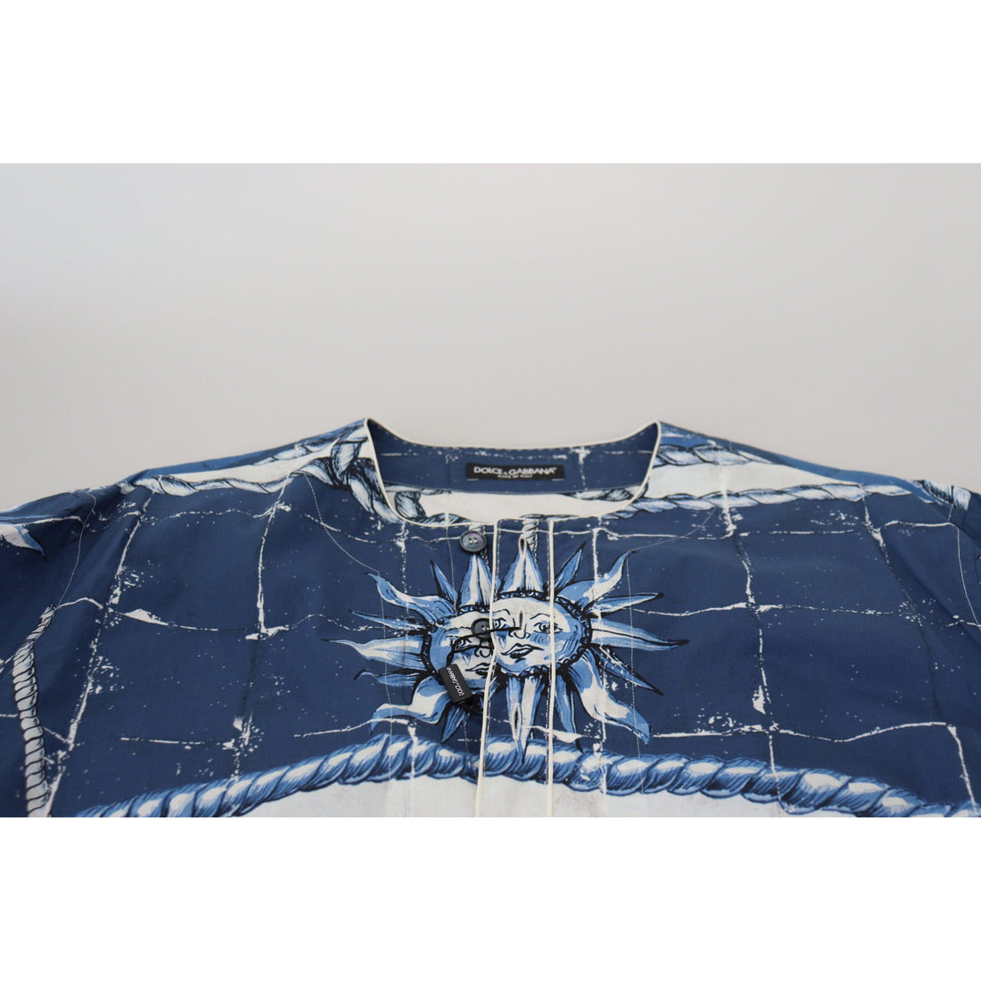 Dolce & Gabbana Majestic Blue Cotton-Silk Thobe Robe