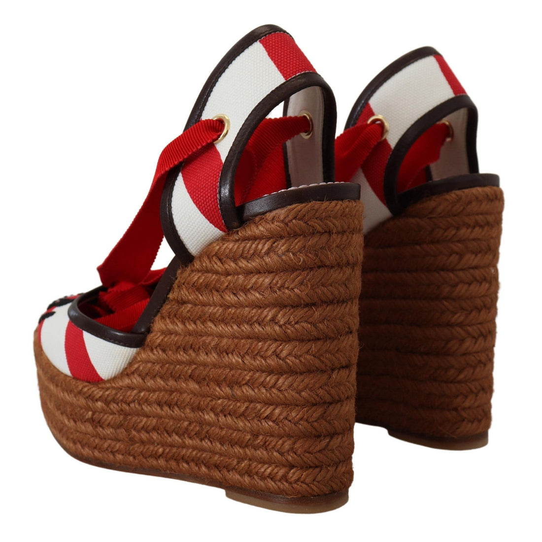 Dolce & Gabbana Multicolor Lace-Up Wedge Sandals