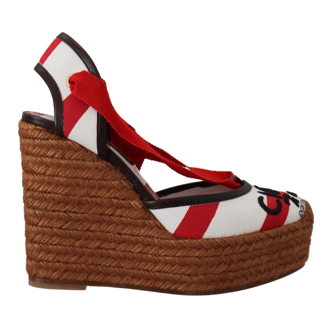 Dolce & Gabbana Multicolor Lace-Up Wedge Sandals