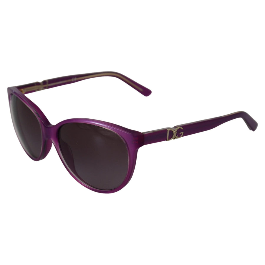 Dolce & Gabbana Chic Purple Acetate Round Sunglasses