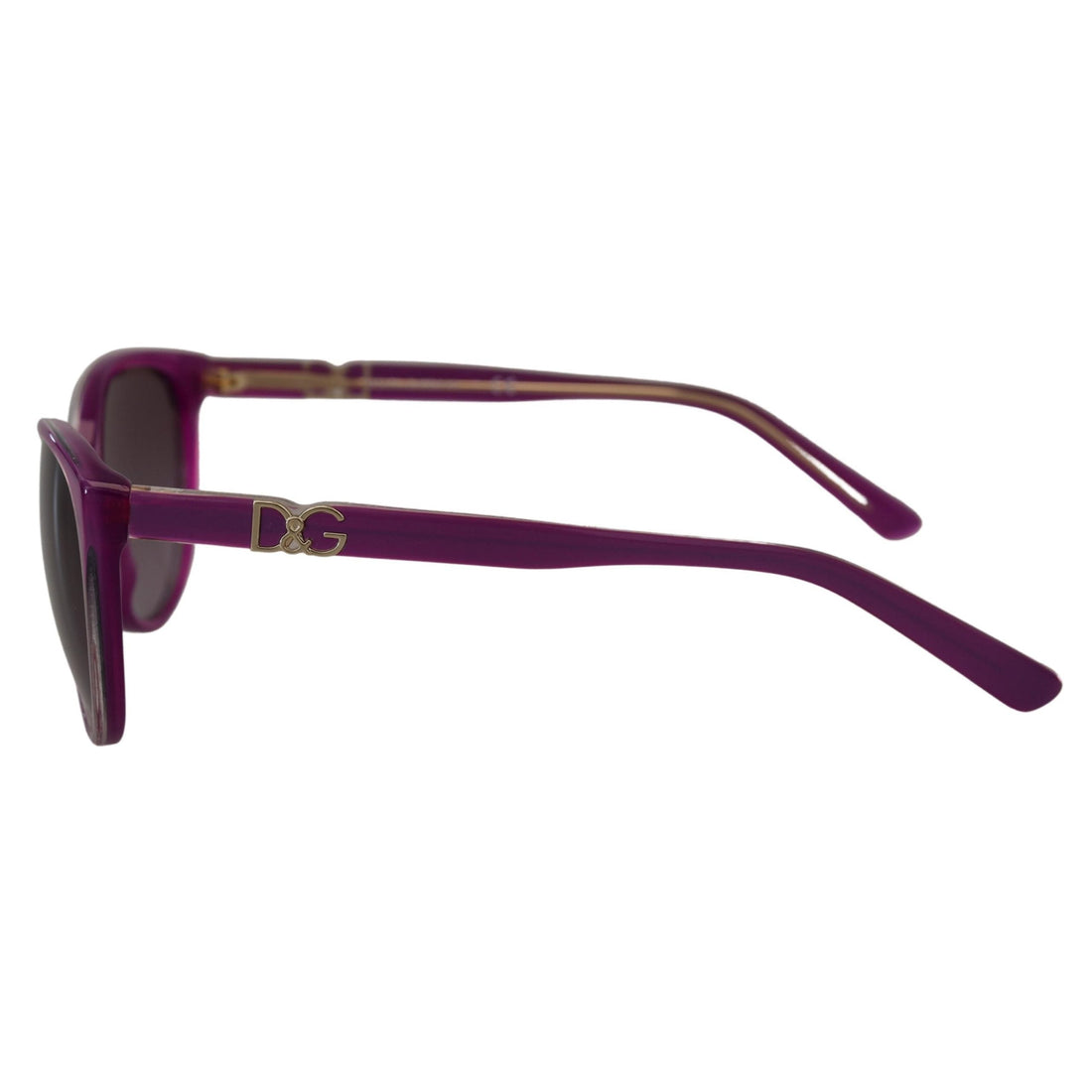 Dolce & Gabbana Chic Purple Acetate Round Sunglasses