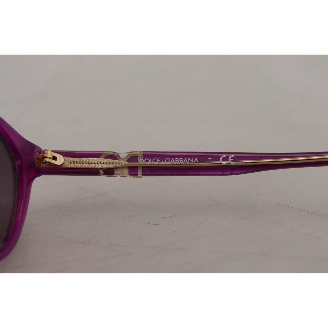 Dolce & Gabbana Chic Purple Acetate Round Sunglasses