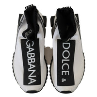 Dolce & Gabbana Chic Black and White Sorrento Slip-On Sneakers