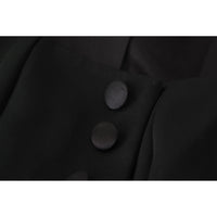 Dolce & Gabbana Sleek Black Snap Jacket with Silk Lining