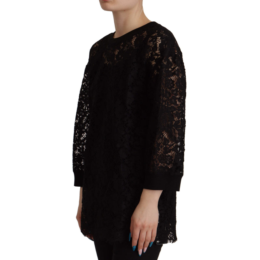 Dolce & Gabbana Elegant Black Long Sleeve Blouse Top