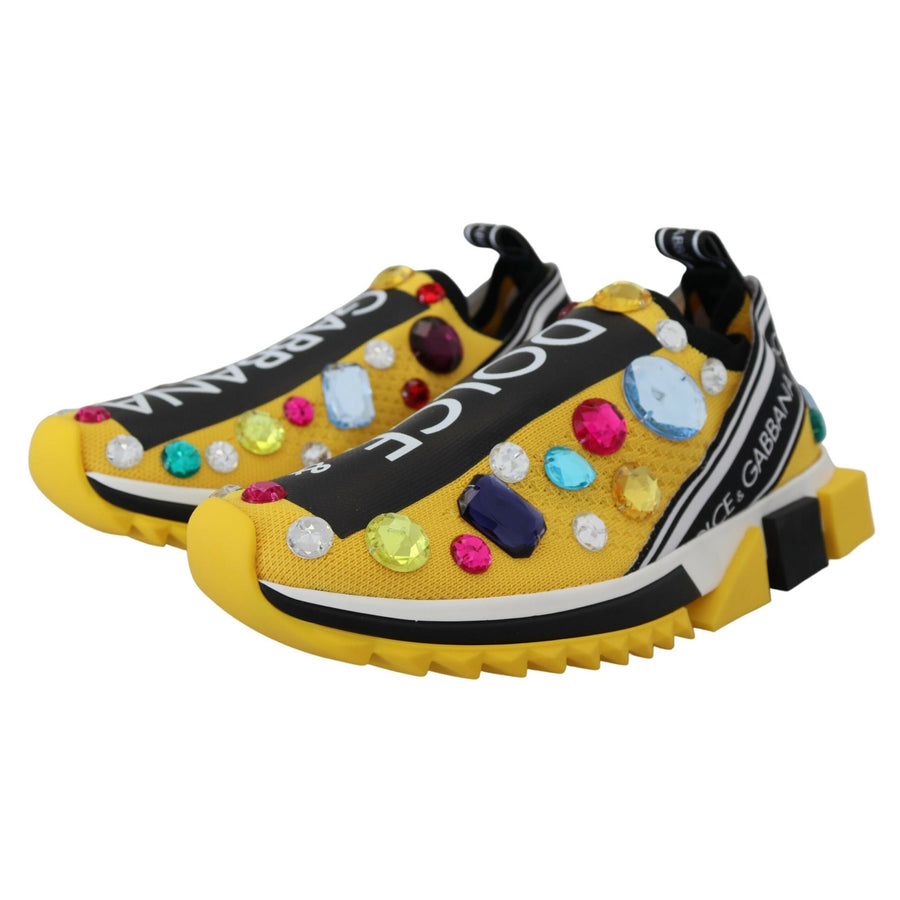 Dolce & Gabbana Exquisite Yellow Techno Fabric Sneakers