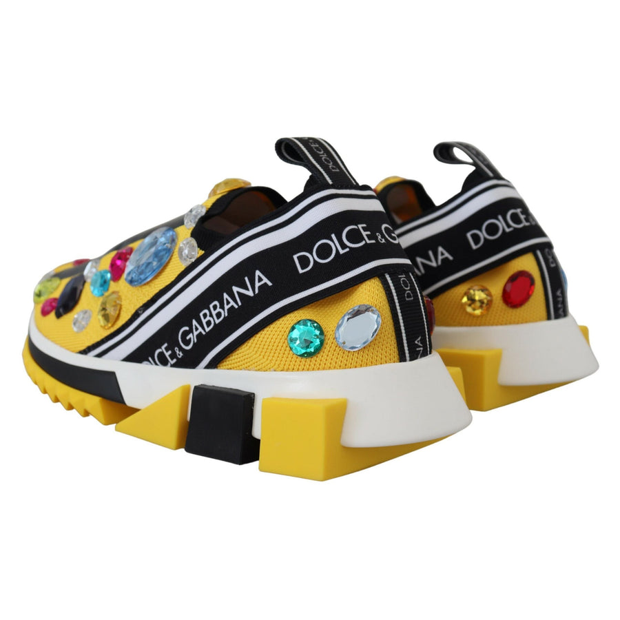 Dolce & Gabbana Exquisite Yellow Techno Fabric Sneakers