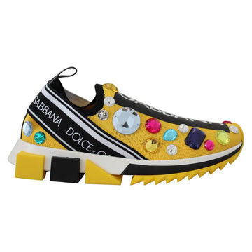 Dolce & Gabbana Exquisite Yellow Techno Fabric Sneakers