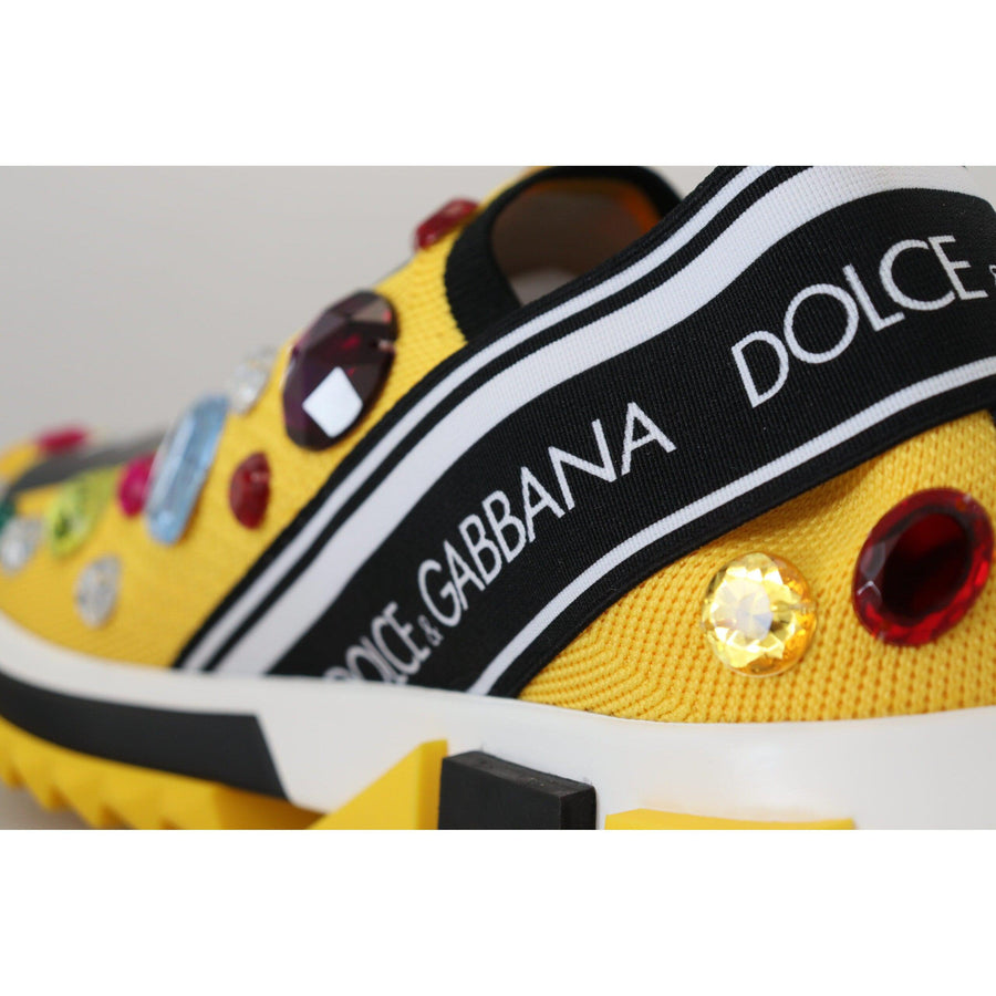 Dolce & Gabbana Exquisite Yellow Techno Fabric Sneakers