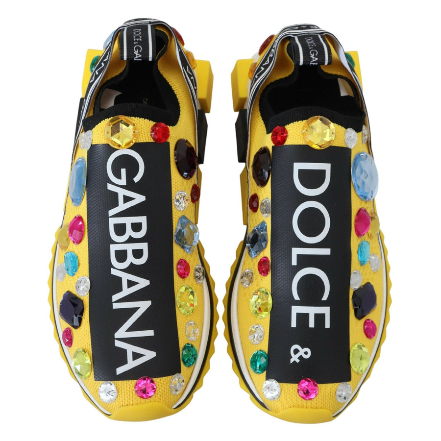 Dolce & Gabbana Exquisite Yellow Techno Fabric Sneakers