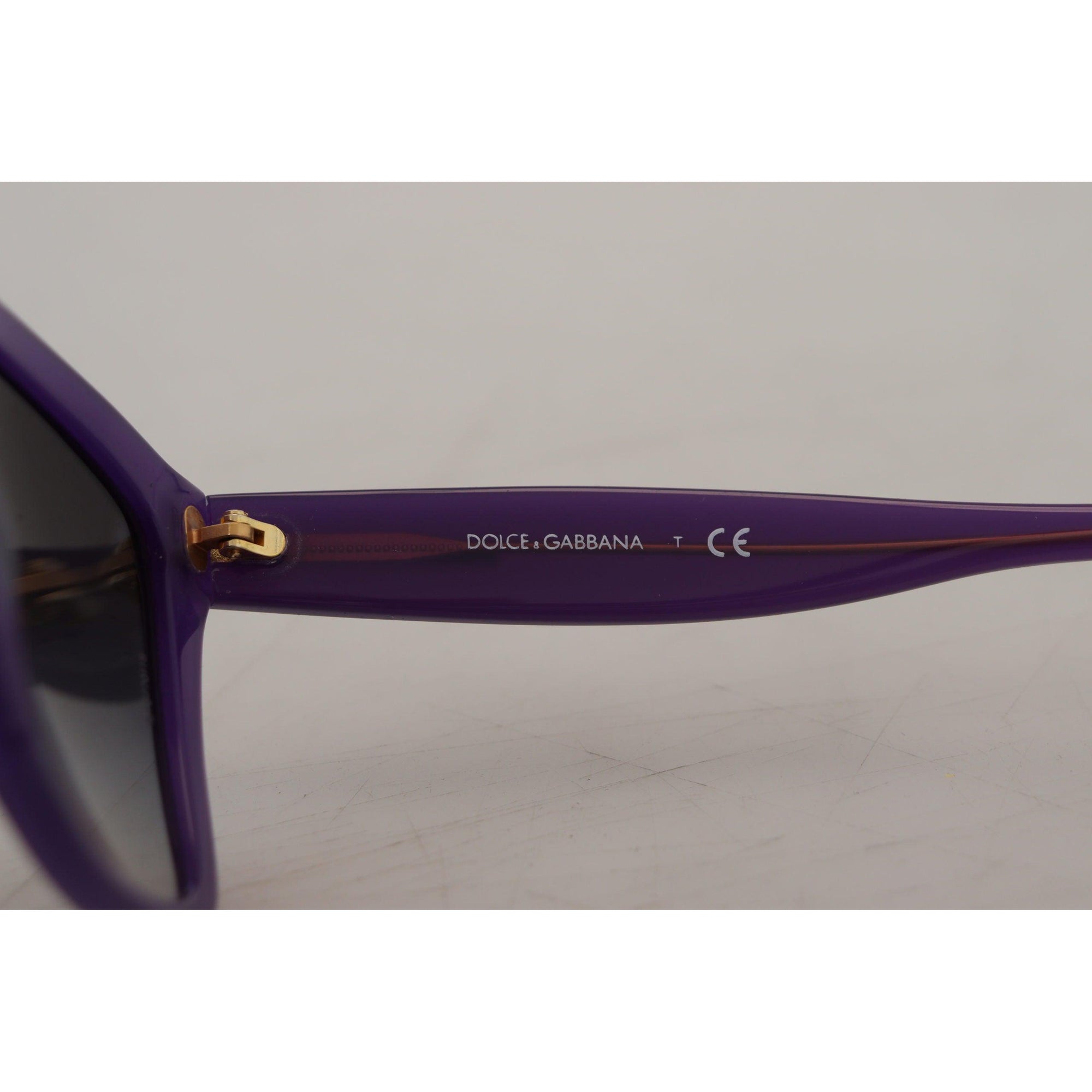 Dolce &amp; Gabbana Elegant Purple Gradient Lens Sunglasses