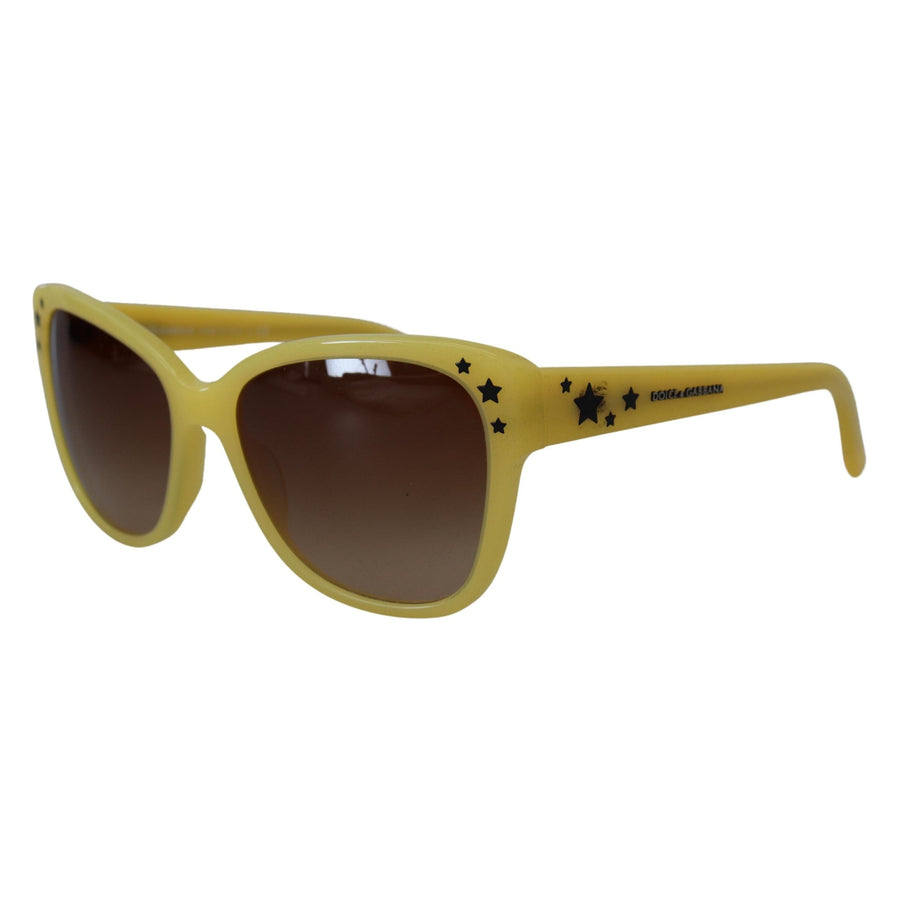 Dolce & Gabbana Chic Yellow Acetate Gradient Sunglasses