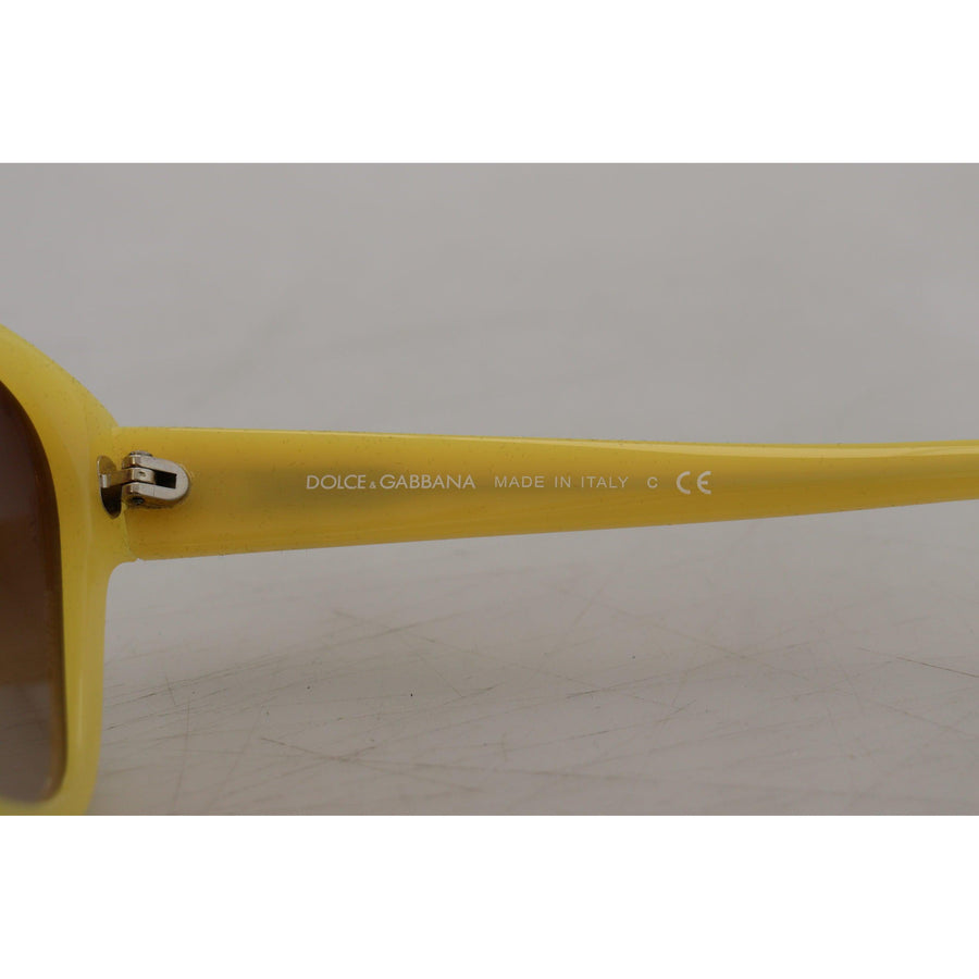 Dolce & Gabbana Chic Yellow Acetate Gradient Sunglasses