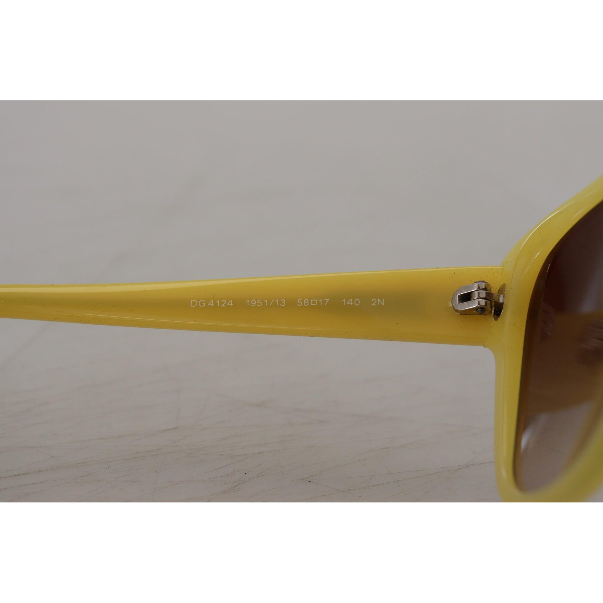 Dolce &amp; Gabbana Chic Yellow Acetate Gradient Sunglasses