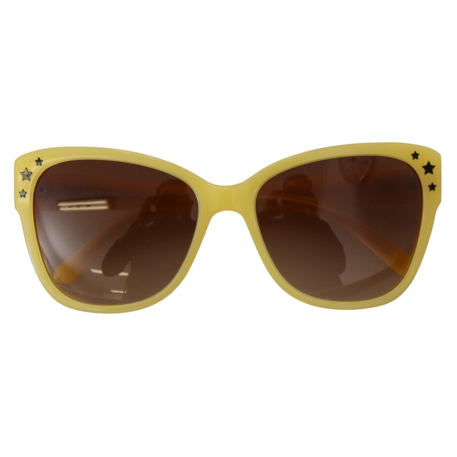 Dolce & Gabbana Chic Yellow Acetate Gradient Sunglasses