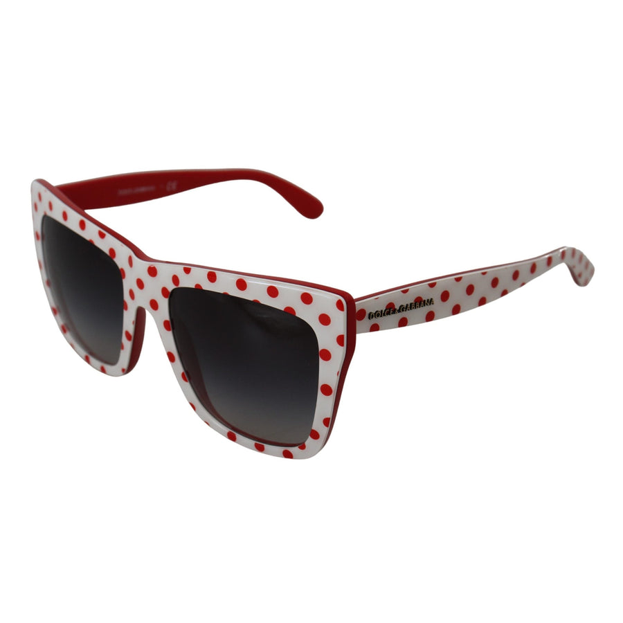 Dolce & Gabbana Chic Red and White Polka Dot Sunglasses