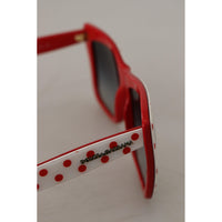 Dolce & Gabbana Chic Red and White Polka Dot Sunglasses