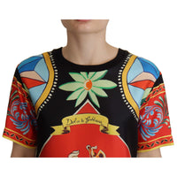 Dolce & Gabbana Glamourous Multicolor Silk Top