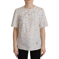 Dolce & Gabbana Algebra Print Round Neck Cotton Tee