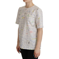 Dolce & Gabbana Algebra Print Round Neck Cotton Tee