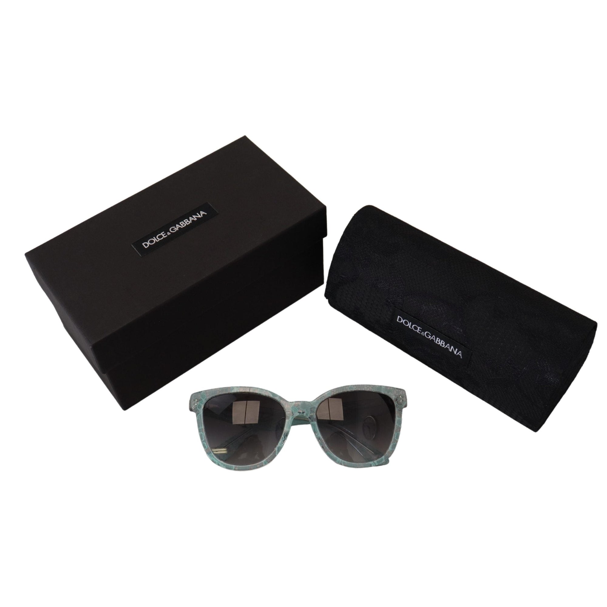 Dolce &amp; Gabbana Sicilian Lace Crystal-Infused Sunglasses