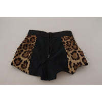 Dolce & Gabbana Leopard Print High Waist Hot Pants Shorts