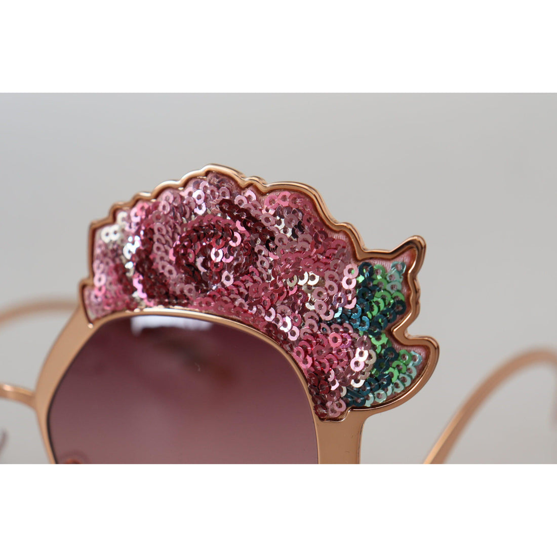 Dolce & Gabbana Chic Rose Sequin Embroidered Sunglasses