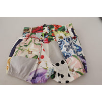 Dolce & Gabbana Patchwork High Waist Designer Shorts