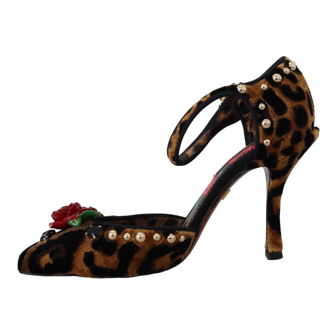 Dolce & Gabbana Chic Leopard Ankle Strap Sandal Heels