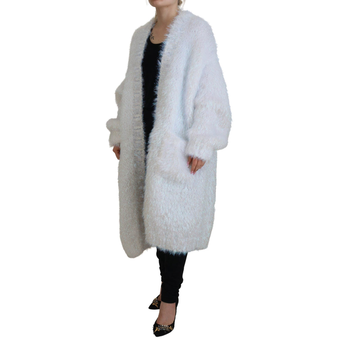 Dolce & Gabbana Elegant White Long Sleeve Cardigan Jacket