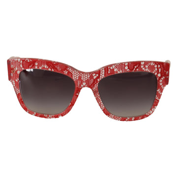 Dolce & Gabbana Sicilian Lace-Inspired Red Sunglasses