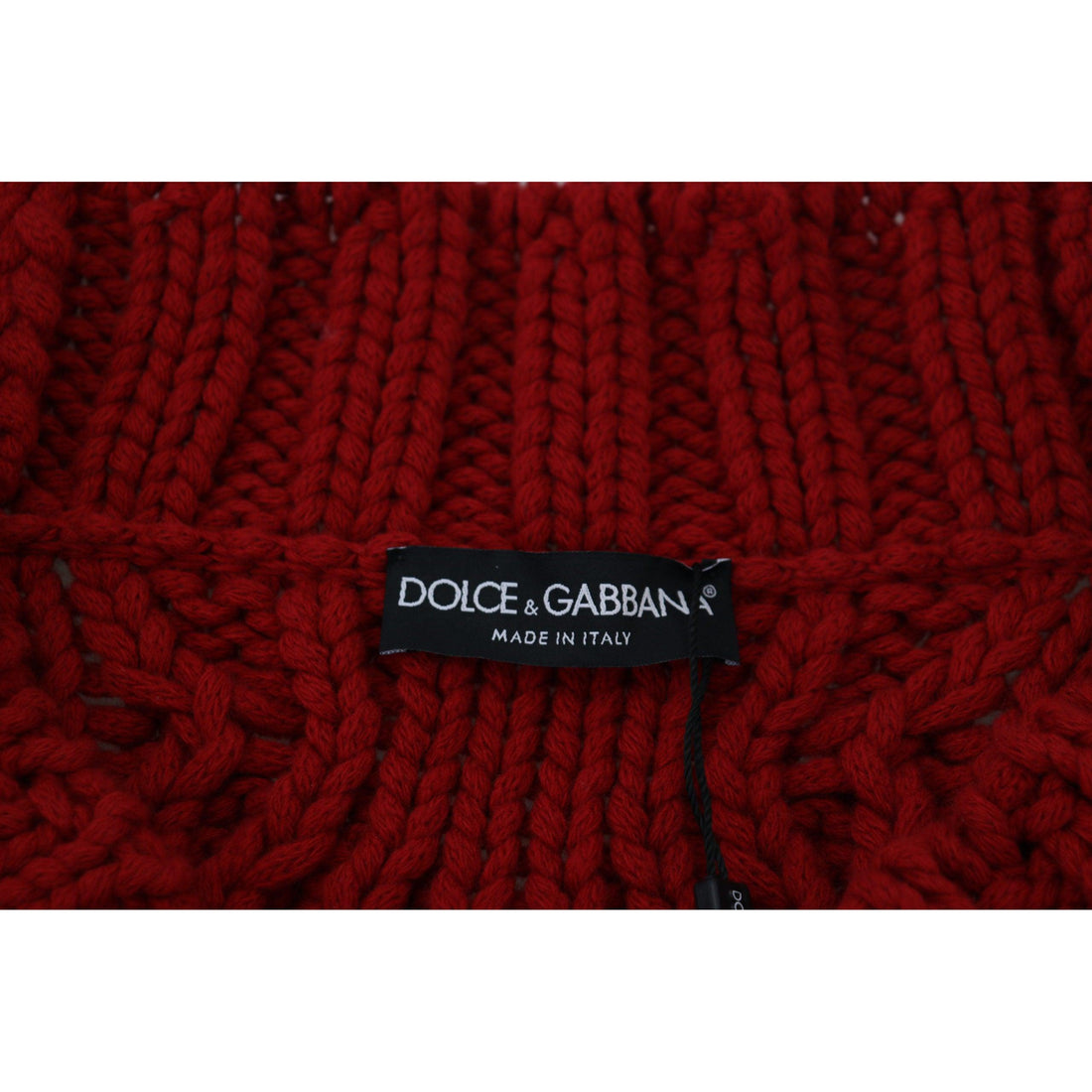 Dolce & Gabbana Elegant Red Virgin Wool Cardigan