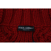 Dolce & Gabbana Elegant Red Virgin Wool Cardigan