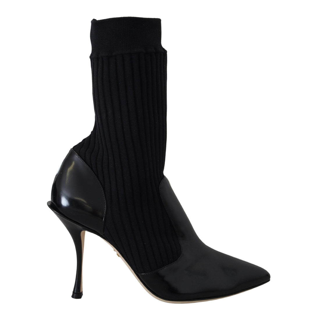 Dolce & Gabbana Black Socks Stiletto Heels Booties Shoes