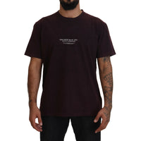 Dolce & Gabbana Bordeaux Crewneck Short Sleeve  T-shirt