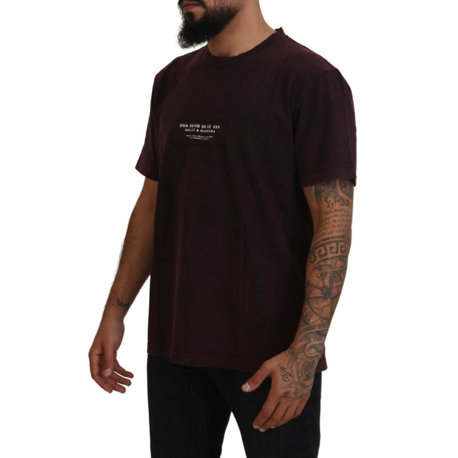 Dolce & Gabbana Bordeaux Crewneck Short Sleeve  T-shirt