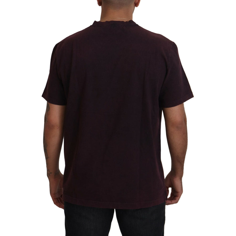 Dolce & Gabbana Bordeaux Crewneck Short Sleeve  T-shirt